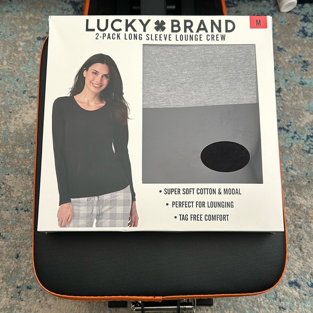 Lucky Brand 2-pack Long sleeve lounge crew shirts